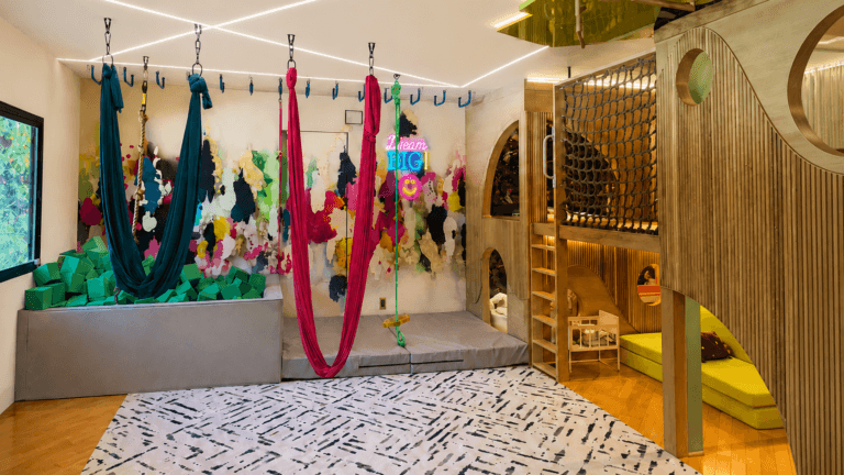 activity zone planning in a child-centered commercial interior with active and quiet areas