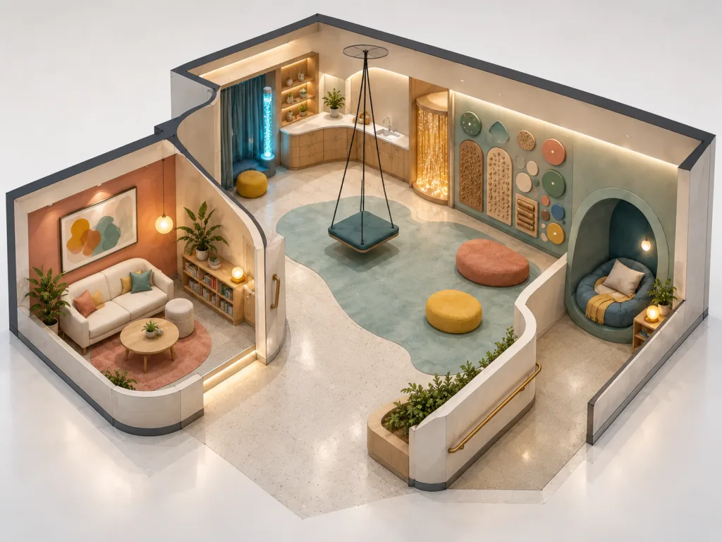 Home 8 Sensory Friendly Therapy Playroom Render